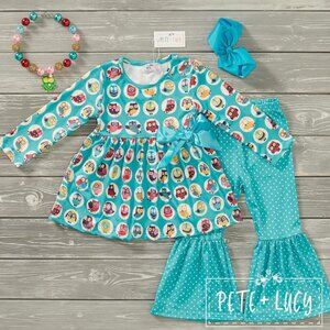 Vibrant Owls Two Piece Set